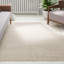 Tiffany Smooth Low Pile Semi-Plain Cream Rug-23990148