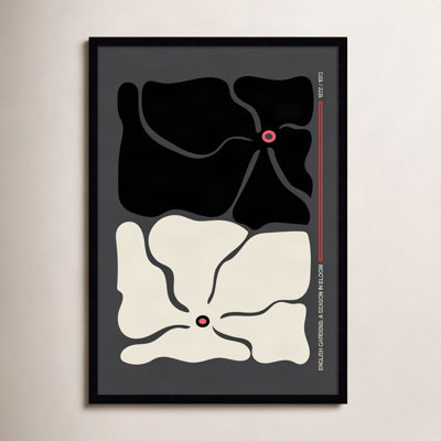 Two by Two Flower Grey Print