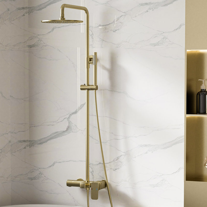 Wall-Mounted Three-Function Bathroom Shower Head Set