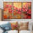 Toile avec cadre flottant brun