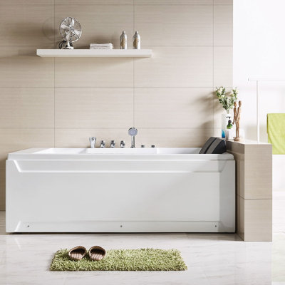 72'' x 48'' Freestanding Whirlpool Acrylic Bathtub