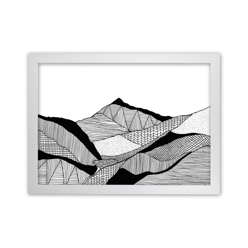 New Snowdon by Carissa Tanton - Print, 34cm H x 46cm W x 3cm D, White Framed