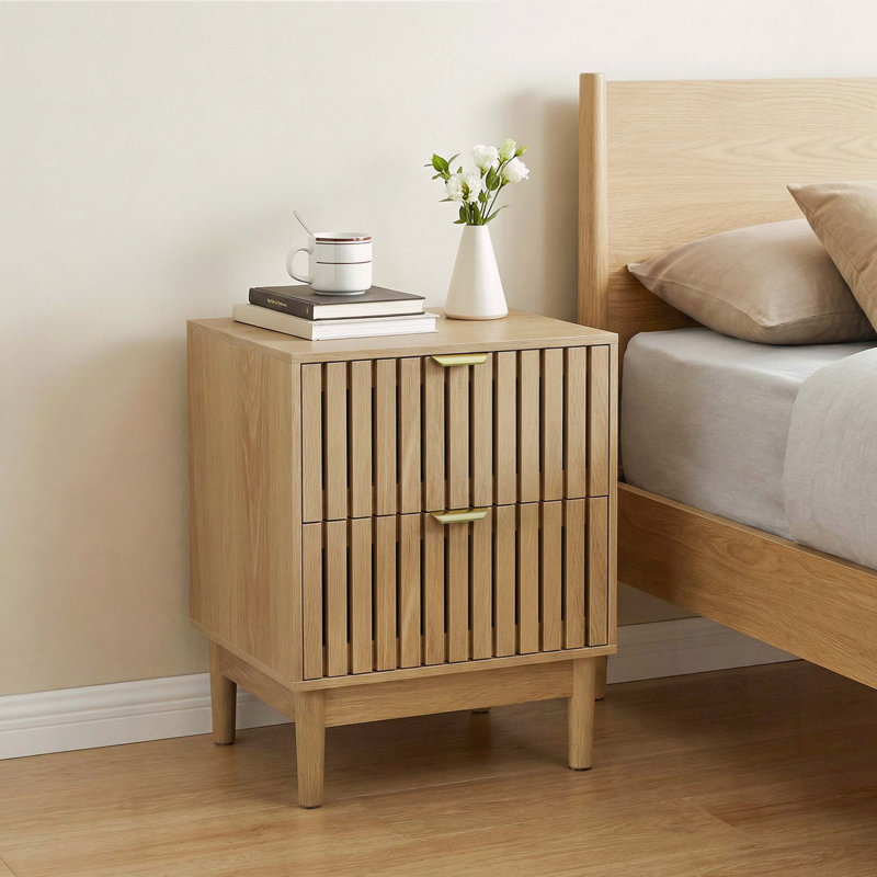 Ensemble de 2 tables de chevet Mid-Modern