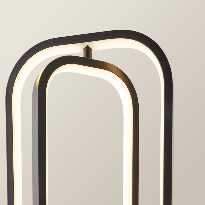 Infinity Matte Black Revolving LED Table Lamp