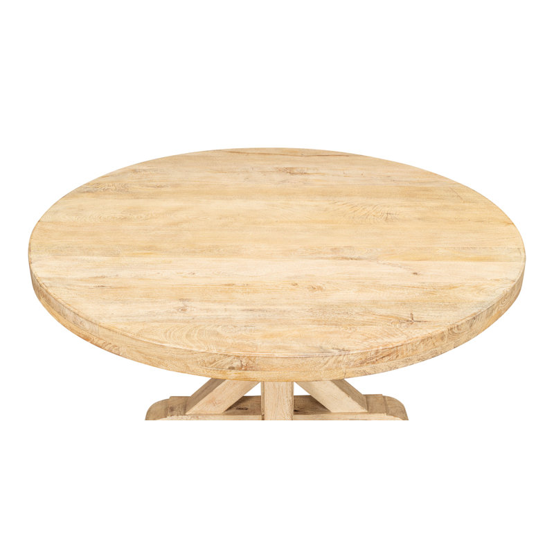 Oleski Round Solid Wood Dining Table