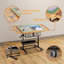 1500 pièces de table de casse-tête 1500 pieds avec planche, casse-tête portatif avec 4 tiroirs et couvercle, tables de casse-tête réglables 35 po x 26 po pour adultes, cadeau pour maman
