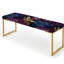 Banc rembourré Regal mauve et bleu luxueux Opulence-135652726