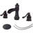 Deluge Waterfall Oil-Rubbed Bronze Widespread 3-Hole, 2-Handle Bathroom Sink Faucet With Drain Assembly