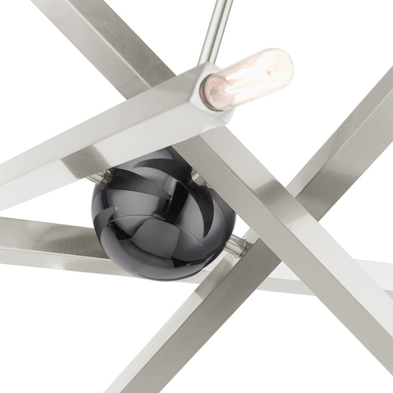 Monaco 8-Light Brushed Nickel Sputnik Chandelier