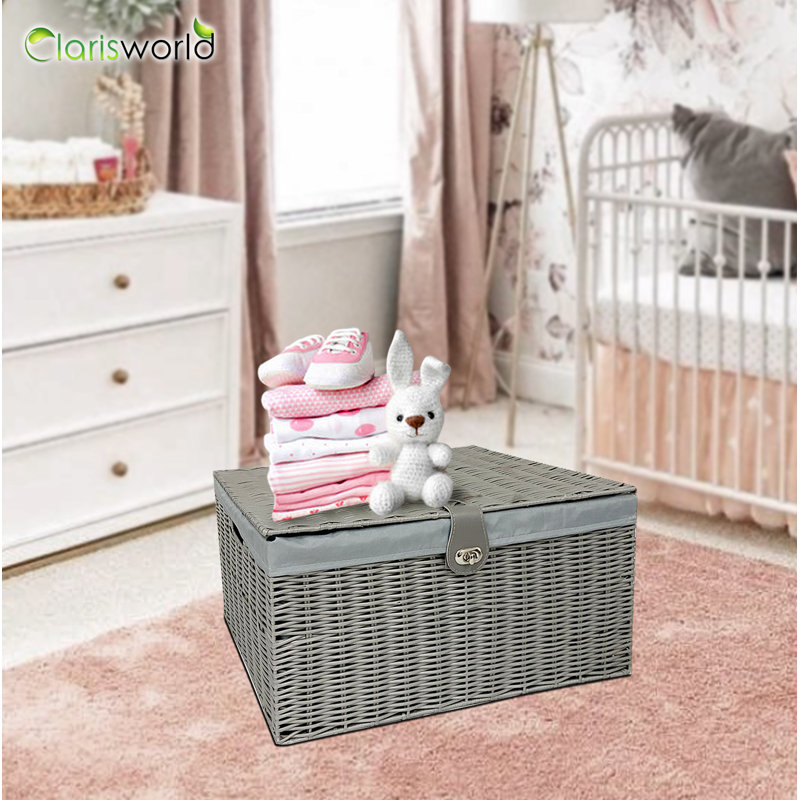 Clarisworld Plastic Decorative Basket, Grey
