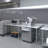 Express KitchQuip 18-Gauge Stainless Steel Open Base Work Table with Adjustable Cross Brace, NSF-50193313