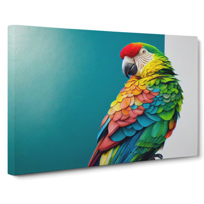 Captivating Parrot - Wrapped Canvas
