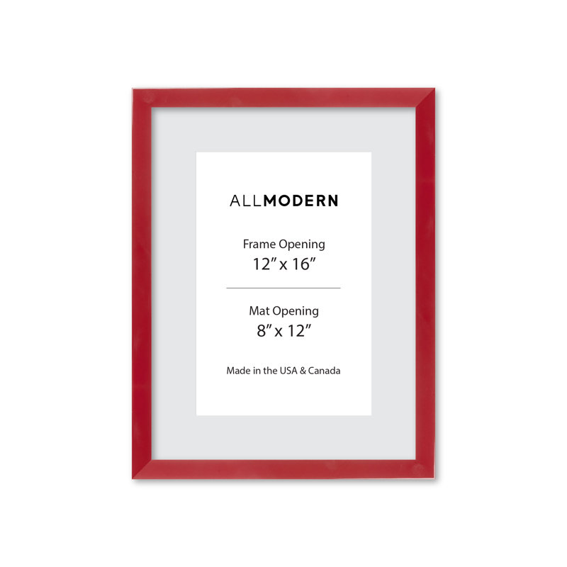 Williston Solid Wood Single Picture Frame, 12" W x 16" H, Red, Yes