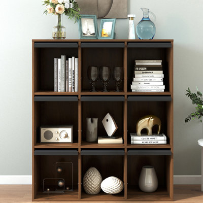 Rangement à 9 cubes avec rangement en vinyle
