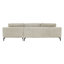 Riviera 4 Seater Corner Sofa, Fabric, 286cm Modern L-Shaped with Metal Legs-138465302-144078391