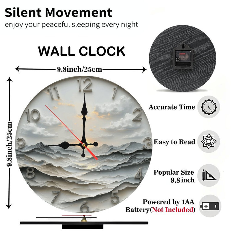 Mountain Scenery Clock