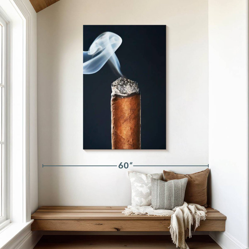 Senne Burning Cigar Up Close, 45" H x 30" W