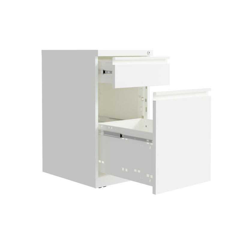 Classeur vertical mobile 2 tiroirs Emyr, Blanc