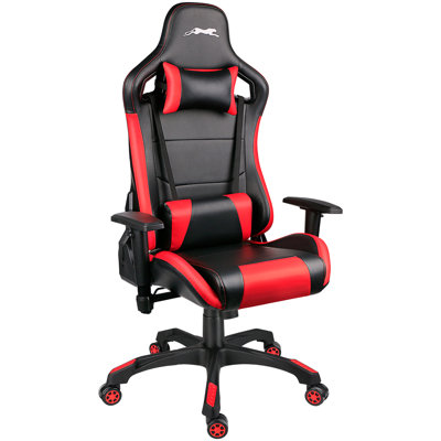 Inbox Zero Adjustable Reclining Ergonomic Faux Leather Swiveling PC & Racing Game Chair