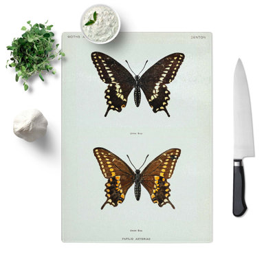 Tempered Glass Swallowtail Butterfly Chopping Board