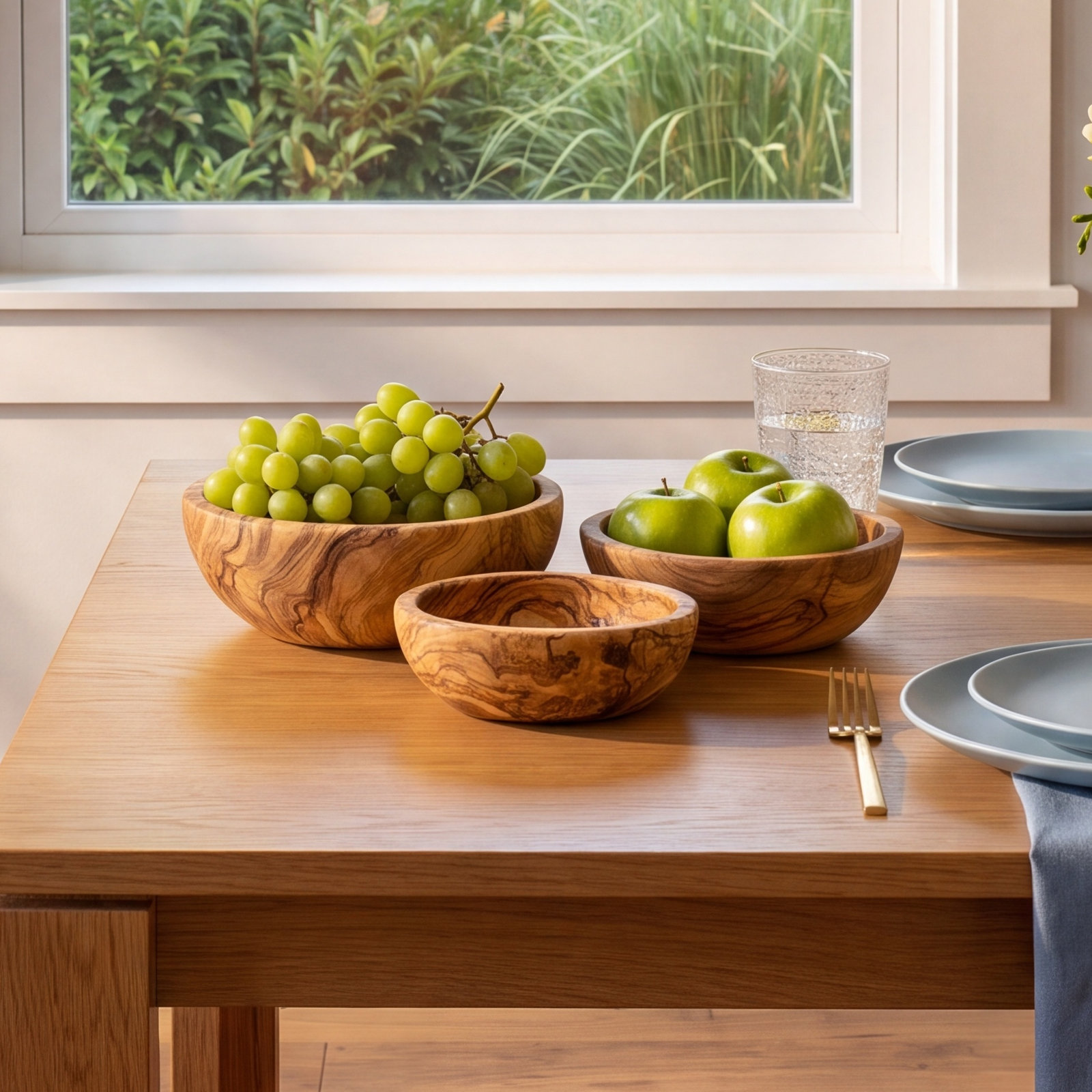 Olive Wood Nesting Bowls - Set of 3