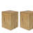 Wood-Look Square-Column MGO End Table, H18",Wood-Like Distressed Finish, Mix with Different Heights, Indoor Outdoor Use,Natural Color-611307652