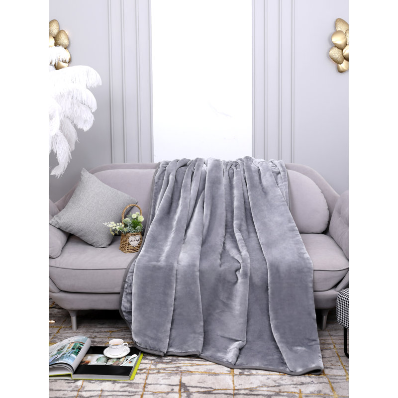 Bernestine Throw Blanket, Silver, W200 x L240cm