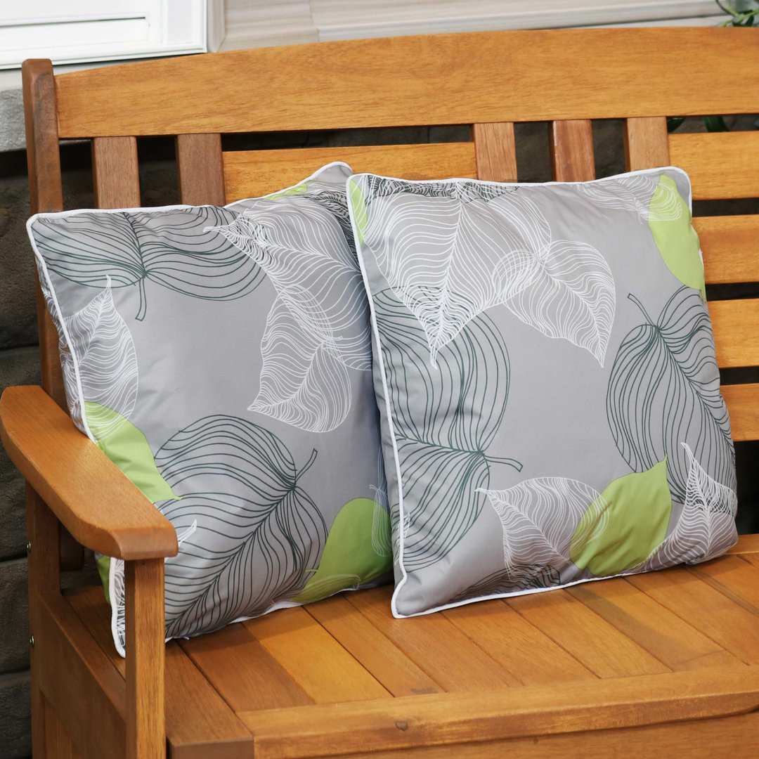 16" x 16" Polyester Square Outdoor Throw Pillows (Set of 2) SunnyDaze Decor 