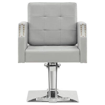 Hydraulic Pump Salon Chair for Hair Stylist, Barber Chair with Nailhead Trim