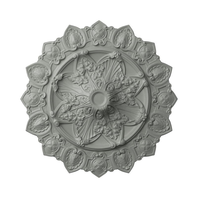 Médaillon de plafond Endurathane Julianna, DO 35 3/8 po x P 2 1/4 po x P 1 7/8 po, apprêté en usine