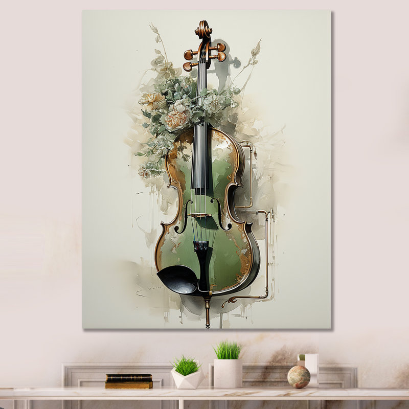 Basson beauté opulente olive II sur toile, Toile tendue, H 32 po x l 24 po
