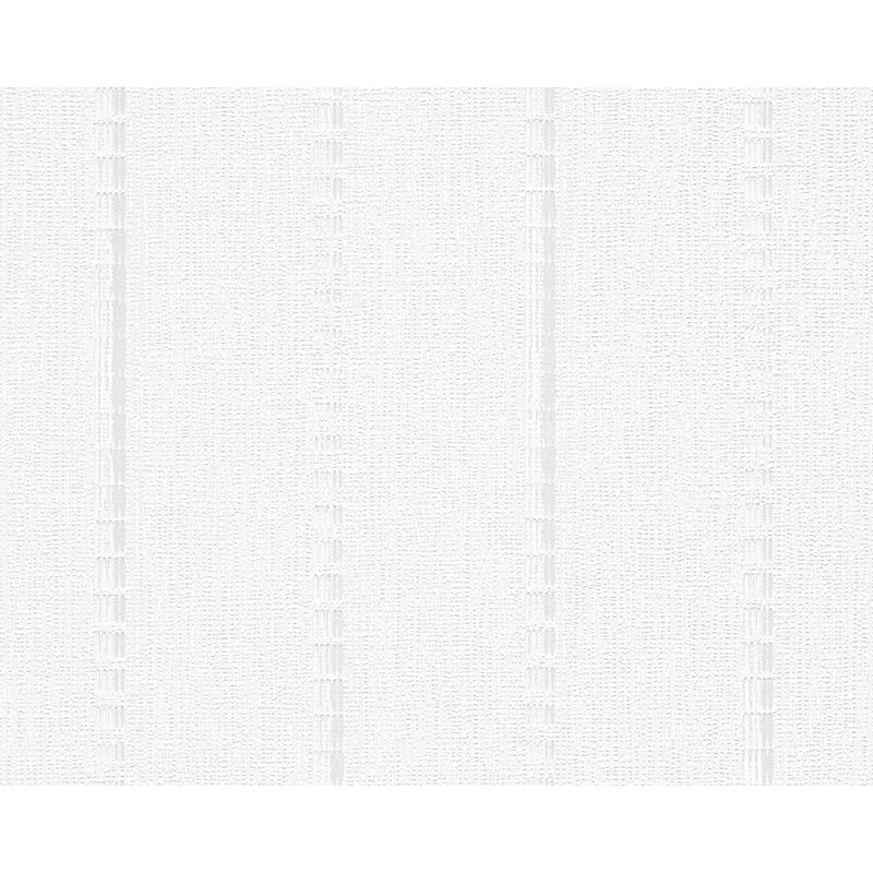 Rouleau de papier peint abstrait à jardin frais 33 pi x 21 po textile natural Pennell, Coton blanc / gris