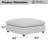 Nuccio 38.6" Wide Oversize Minimalist Chenille Soft-Upholstered Square Standard Ottoman-112547594