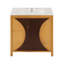 Meuble-lavabo moderne 30 po avec lavabo Mid-Century