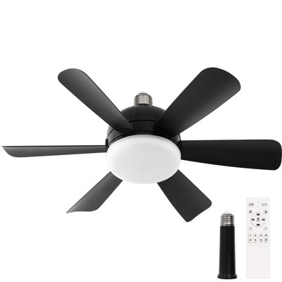 18'' Ceiling Fan With Remote Control And Light Kit, 6 Speeds