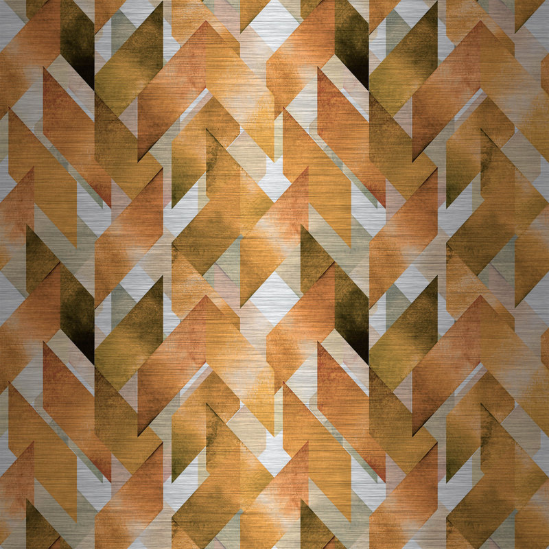« orange field », reproduction d’art sur aluminium brossé, H 32 po x l 32 po x P 1,5 po