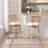 Uniondale Swivel Upholstered 26.2'' Counter Stool with Rattan Cane Back and Solid Wood Frame-1654579977