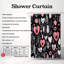 Rideau de douche Rosy Nordic Hearts - 1 pièce-909176625