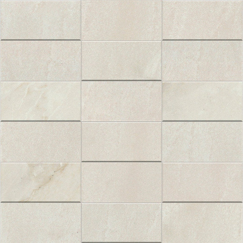 Carreau de mur et de plancher en porcelaine 2 po x 4 po, Ivoire / Beige