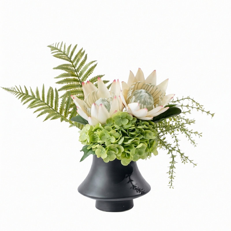 Arrangement organique moderne dans un pot