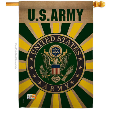 Polyester à 2 côtés 40 x 28 po armée drapeau maison