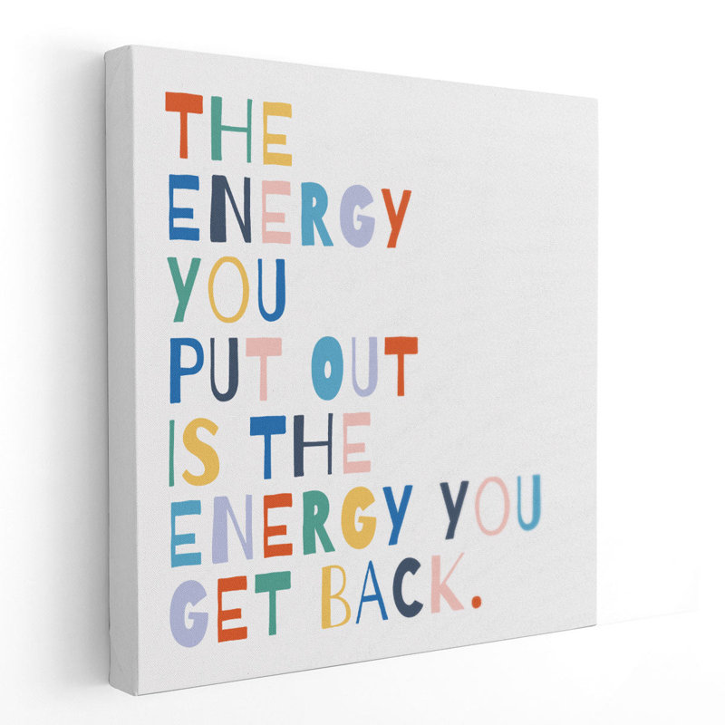 «Rainbow Words II», reproduction d'art sur toile, H 12 po x l 12 po