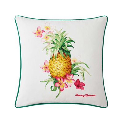 Tommy Bahama Pineapple Botanic Pink Throw Pillow