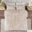 3 Piece King/ King Cotton Chenille Bedding With Matching Shams Duvet Cover For King, And Stylish