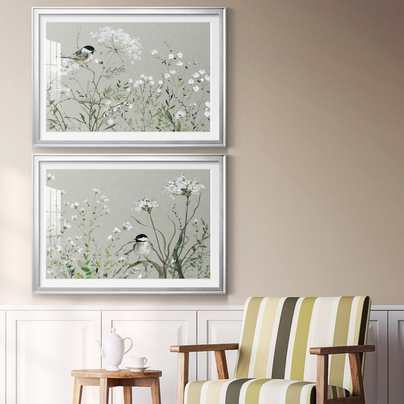 Bouquet de Grace Meadow I, toile encadrée de qualité supérieure - prête à être accrochée, H 26,5 po x l 73 po x P 1,5 po