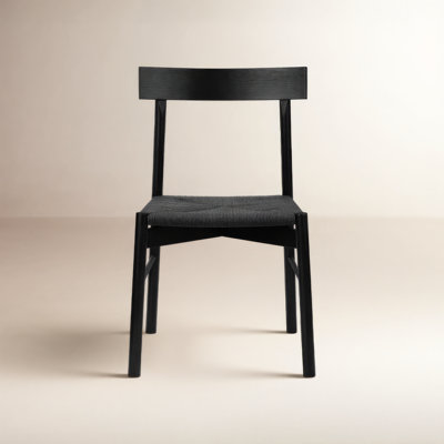 Hamm Solid Oak Dining Chair with Handwoven Rope Seat