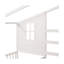 Lit superposé en bois massif blanc Wood House Bed
