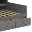 Wooden Daybed Featuring Three Drawers, All-In-One Storage Unit, Desk, And Shelving-26168498-26168497