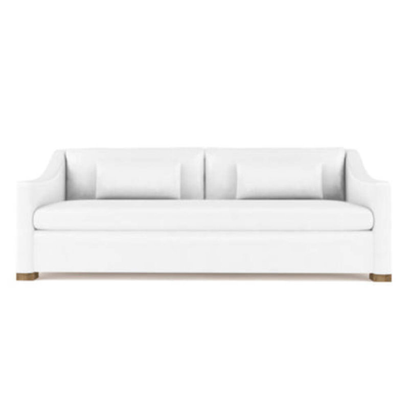 Canapé Crosby, H 32,5 po x l 108 po x P 43 po, Patiné, Cuir rétro blanc