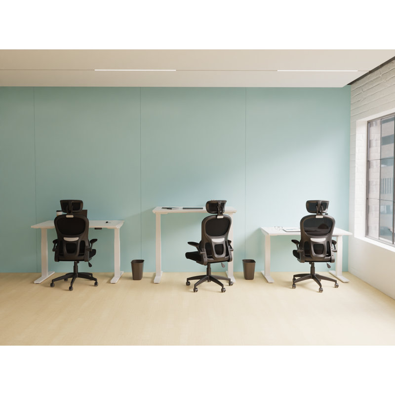 Aldarcy Polyester Blend Task Chair with Headrest, Black